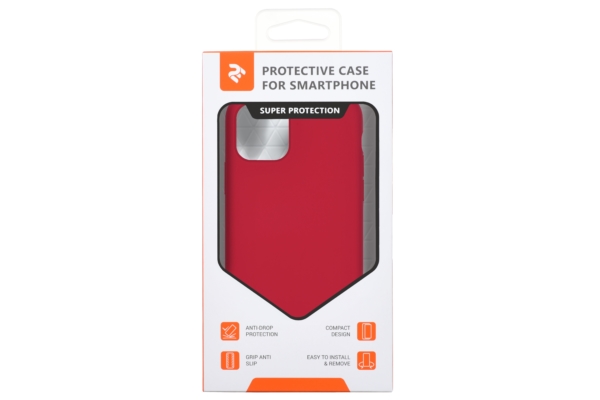 2Е Case for Apple iPhone 11 Pro, Liquid Silicone, Red
