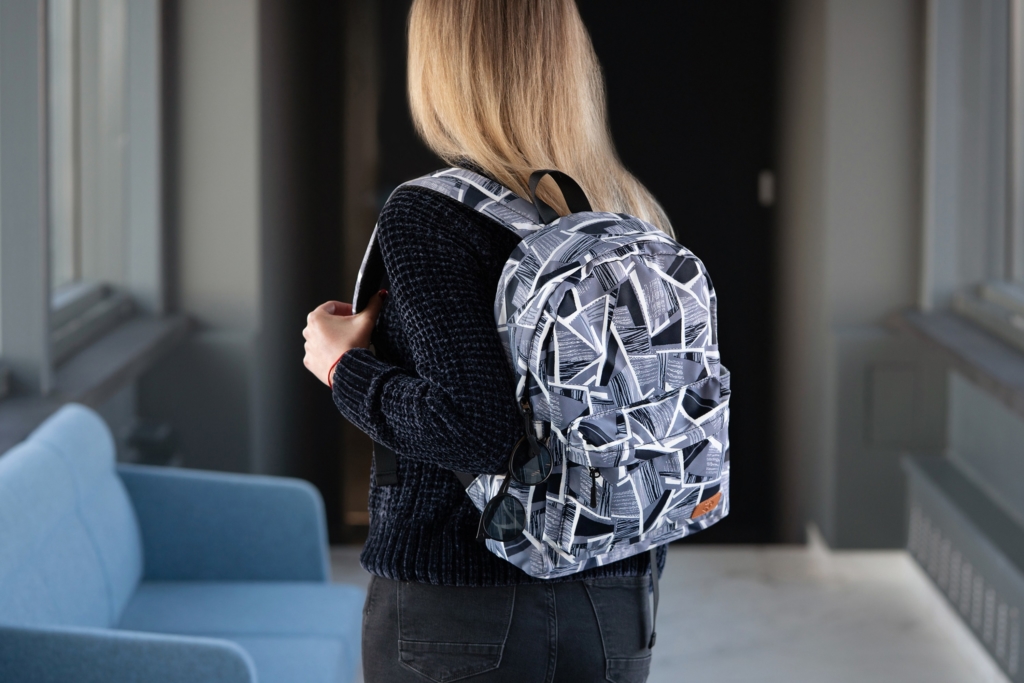 Laptop backpack 2E BPT6114GA, TeensPack Absrtraction 13″, Grey