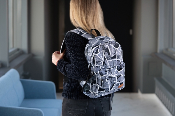 Laptop backpack 2E BPT6114GA, TeensPack Absrtraction 13″, Grey