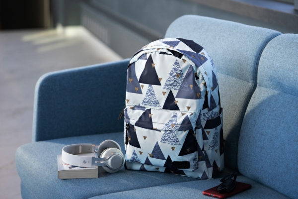 Laptop backpack 2E BPT6114WT, TeensPack Triangles 13″, White