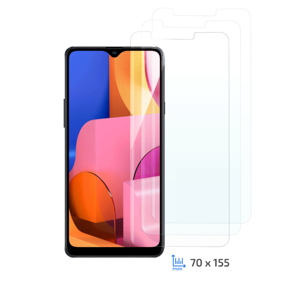 Комплект 3 в 1 защитное стекло 2E для Samsung Galaxy A20s, 2.5D, Clear