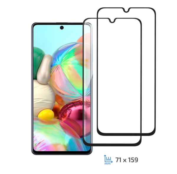Комплект 2 в 1 защитное стекло 2E для Samsung Galaxy A71, 2.5D FCFG, Black