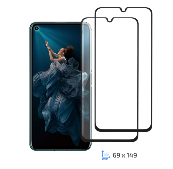Комплект 2 в 1 защитное стекло 2E для Honor 20 Pro/Huawei Nova 5T, 2.5D FCFG, Black