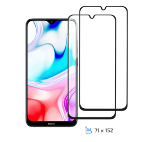 2E 2 in 1 Protective glass set for Xiaomi Redmi 8/8A, 2.5D FCFG, Black