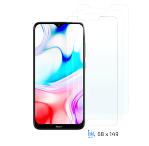 2E 3 in 1 Protective glass set for Xiaomi Redmi 8/8A, 2.5D, Clear