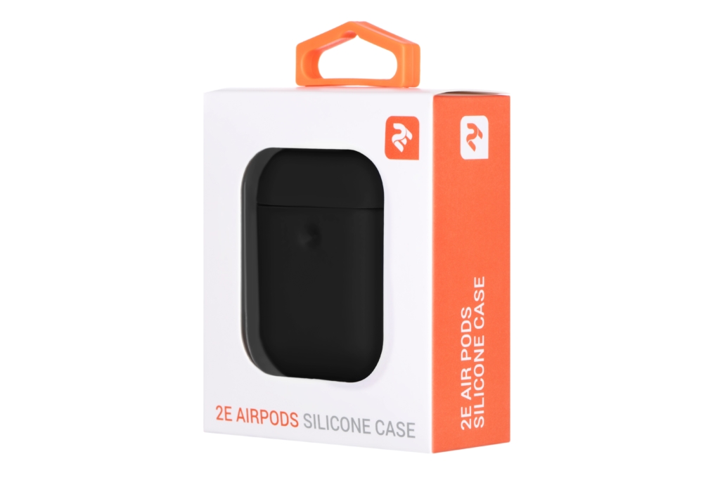 2E earphone case for AirPods, Pure Color Silicone (3.0mm), Black