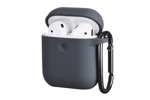 2E earphone case for AirPods, Pure Color Silicone (3.0mm), Carbon Gray