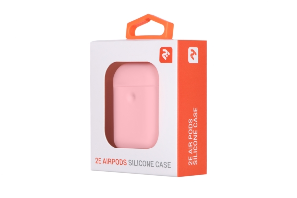 Чехол 2Е для Apple AirPods, Pure Color Silicone (3.0mm), Light pink