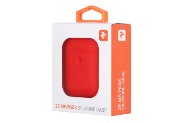 Чехол 2Е для Apple AirPods, Pure Color Silicone (3.0mm), Red
