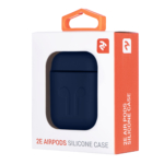 2E earphone case for Apple AirPods, Pure Color Silicone Imprint (1.5mm), Navy