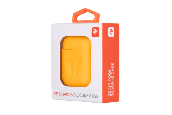 Чехол 2Е для Apple AirPods, Pure Color Silicone Imprint (1.5mm), Yellow