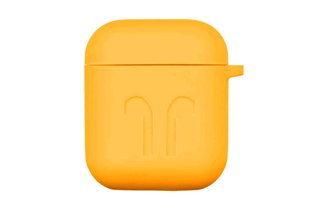 2E earphone case for Apple AirPods, Pure Color Silicone Imprint (1.5mm), Yellow