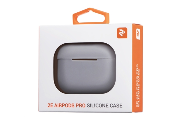 Чехол 2Е для наушников Apple AirPods Pro, Pure Color Silicone (2.5mm), Grey