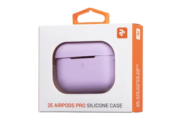 2Е earphone case for Apple AirPods Pro, Pure Color Silicone (2.5mm), Light purple