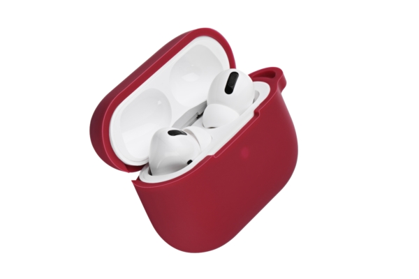 Чехол 2Е для наушников Apple AirPods Pro, Pure Color Silicone (2.5mm), Cherry red