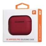 Чехол 2Е для наушников Apple AirPods Pro, Pure Color Silicone (2.5mm), Cherry red