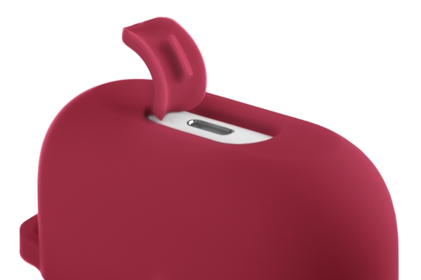 Чехол 2Е для наушников Apple AirPods Pro, Pure Color Silicone (2.5mm), Cherry red
