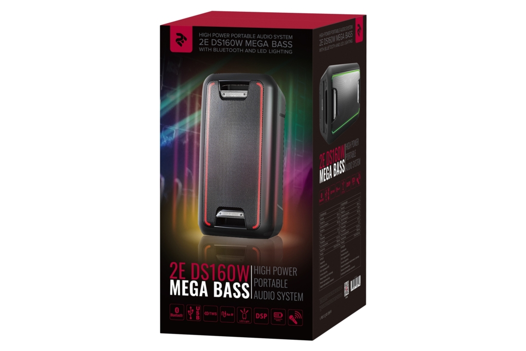 2E Portable Speaker DS160W Mega Bass Black