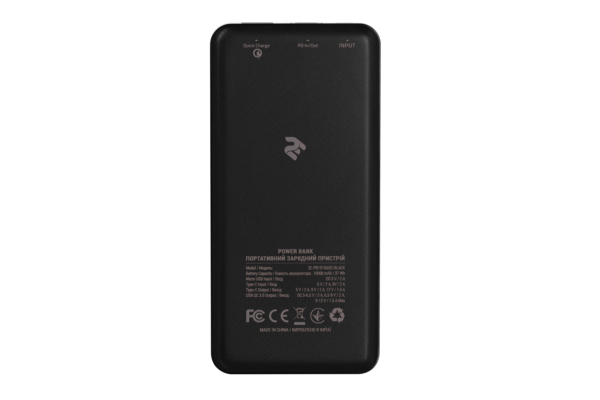Power Bank 2E 10000 mAh PD Quick Charge Black