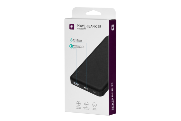 Power Bank 2E 10000 mAh PD Quick Charge Black