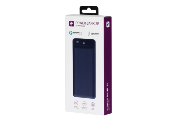 Power Bank 2E 20000 мАч PD Quick Charge Dark Blue