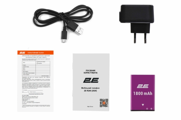 2E Мобільний телефон R240 2020 2SIM Black