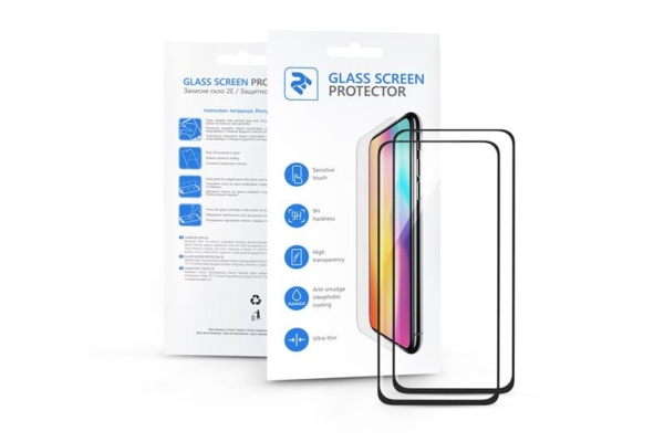 Комплект 2 в 1 защитное стекло 2E для Samsung Galaxy Note 10 lite, 2.5D FCFG, black border