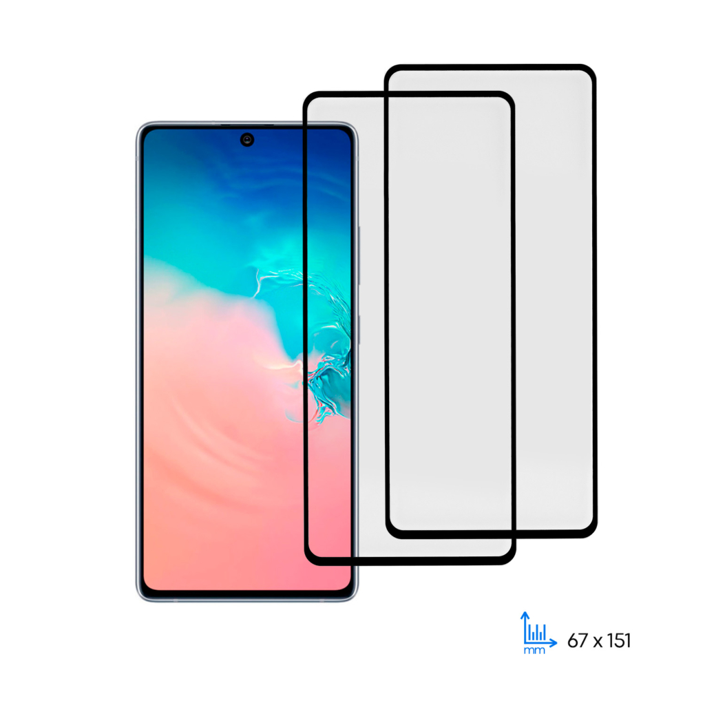Комплект 2 в 1 захисне скло 2E для Samsung Galaxy S10 lite, 2.5D FCFG, black border