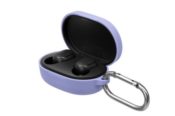 2E earphone case for Xiaomi AirDots, Pure Color Silicone (1.5mm), Lavender