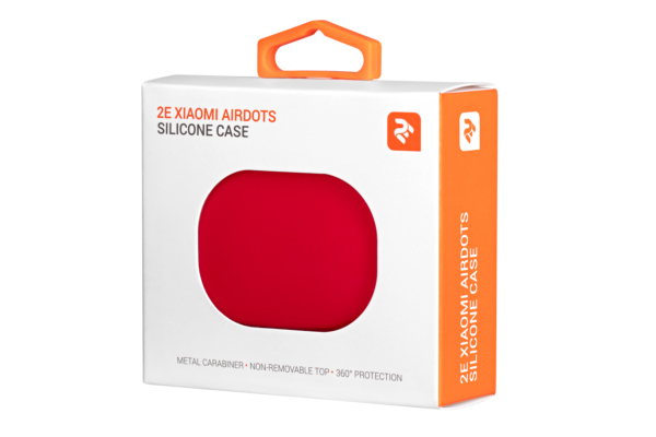 Чехол 2Е для Xiaomi AirDots, Pure Color Silicone (1.5mm), Red