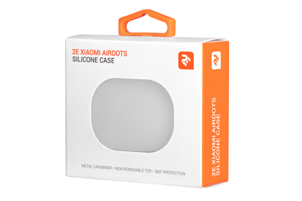 Чехол 2Е для Xiaomi AirDots, Pure Color Silicone (1.5mm), White