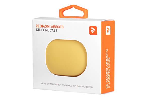 Чехол 2Е для Xiaomi AirDots, Pure Color Silicone (1.5mm), Yellow