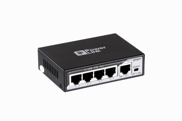 2E Комутатор PowerLink SP401F 5xFE (4x FE PoE, 1xFE Uplink, 50W), некерований
