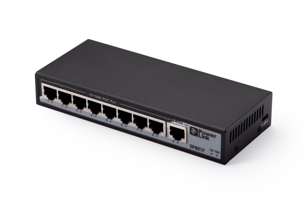 2E Комутатор PowerLink SP801F 9xFE (8xFE PoE, 1xFE Uplink, 104W), некерований