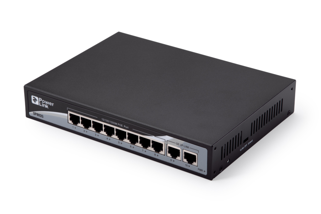 Коммутатор 2E PowerLink SP802G 10xGE (8xGE PoE, 2xGE Uplink, 150W), неуправляемый