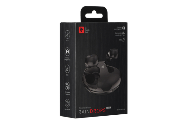 Earbuds 2E RainDrops Light True Wireless, Black