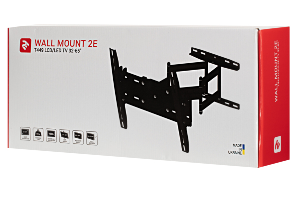 Кріплення з кутом нахилу для ТВ 32-65″ 2E N449