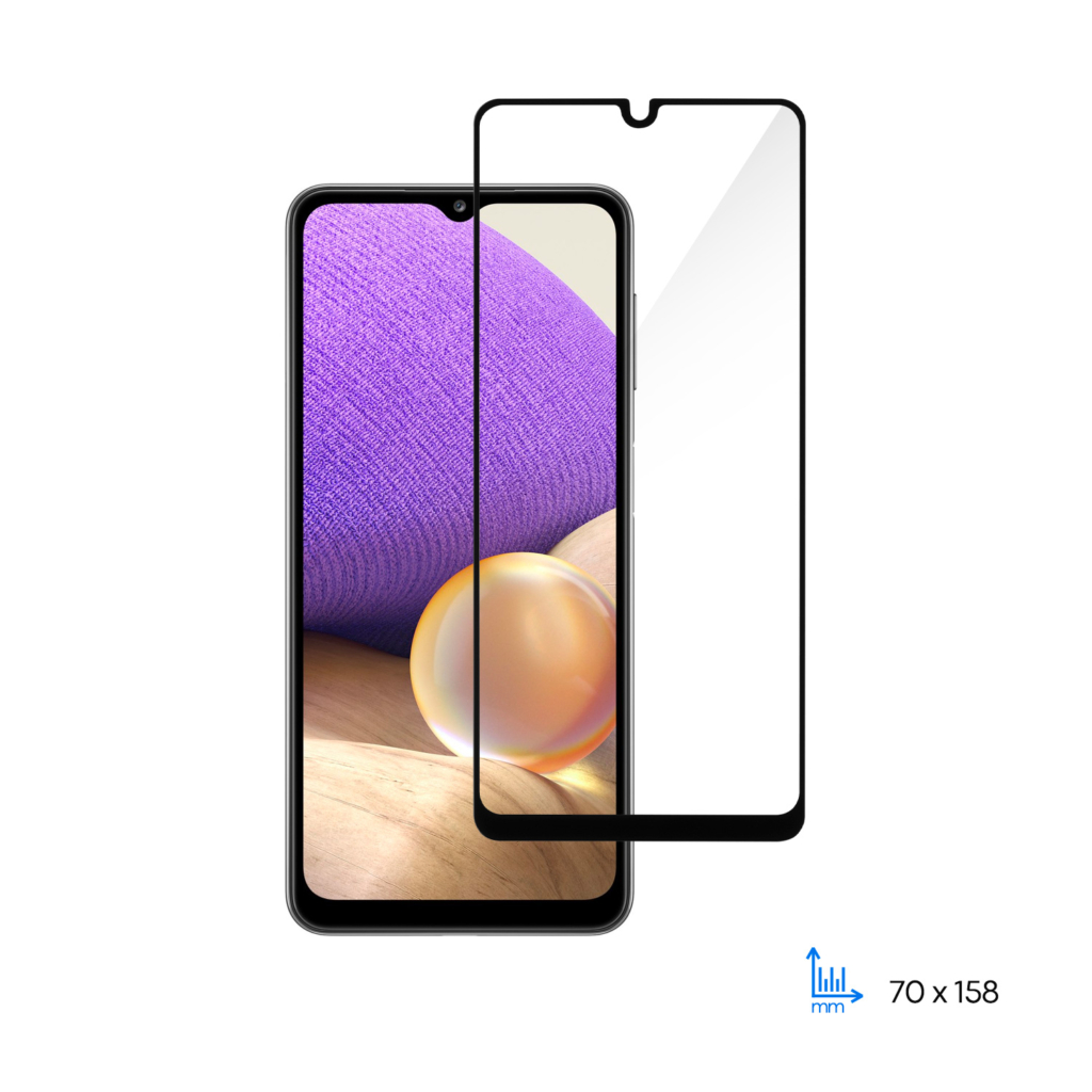 Комплект 2 в 1 захисне скло 2E для Samsung Galaxy A32, 2.5D FCFG, black border