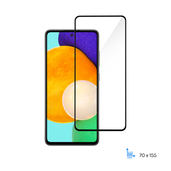 Комплект 2 в 1 защитное стекло 2E для Samsung Galaxy A52, 2.5D FCFG, black border