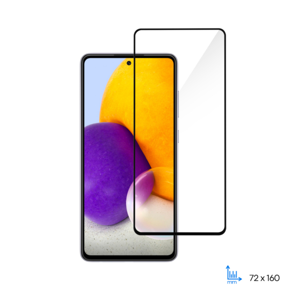 Комплект 2 в 1 защитное стекло 2E для Samsung Galaxy A72, 2.5D FCFG, black border