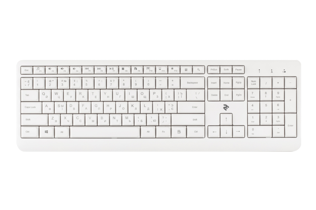 2E Клавіатура  KS220 WL White