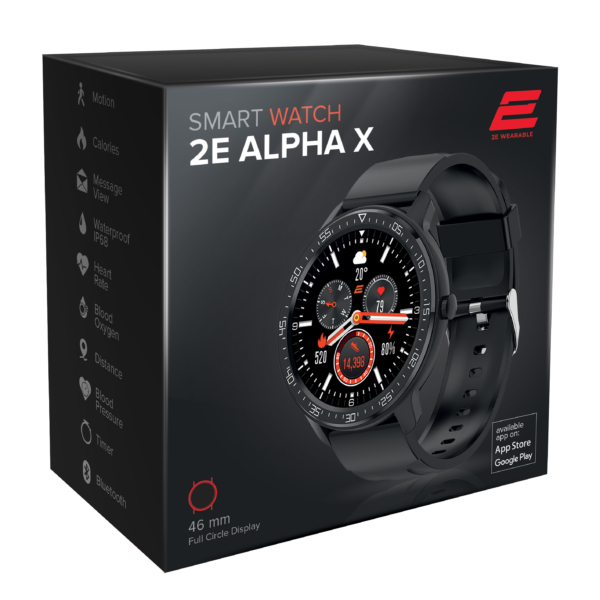 Смарт-часы 2E Alpha X 46 mm Black-Silver