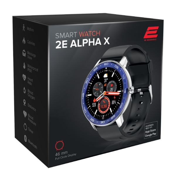 2E Смарт-годинник Alpha X 46 mm Silver-Blue