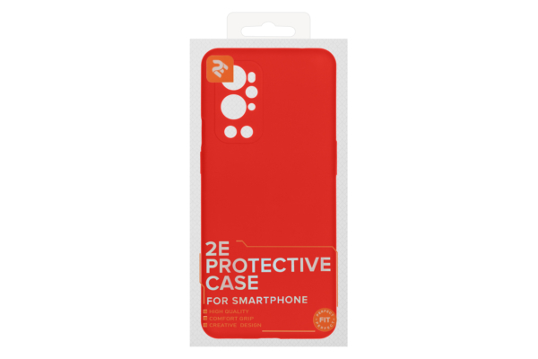 2E Basic case for OnePlus 9 Pro (LE2123), Solid Silicon, Chinese Red