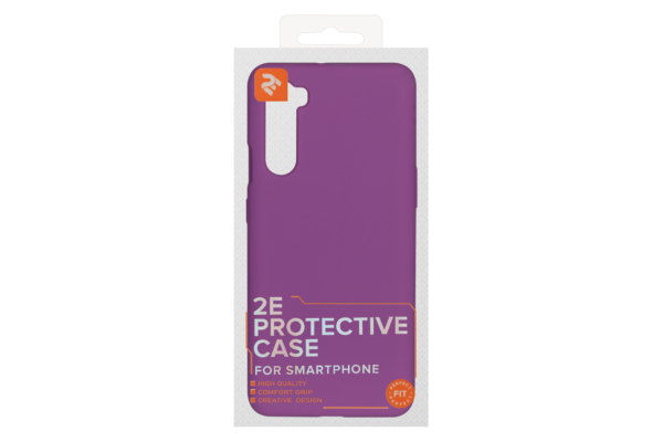 2E Basic case for OnePlus Nord (AC2003), Solid Silicon, Purple