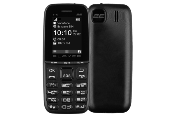 Mobile Phone S180 2021 Dual SIM Black