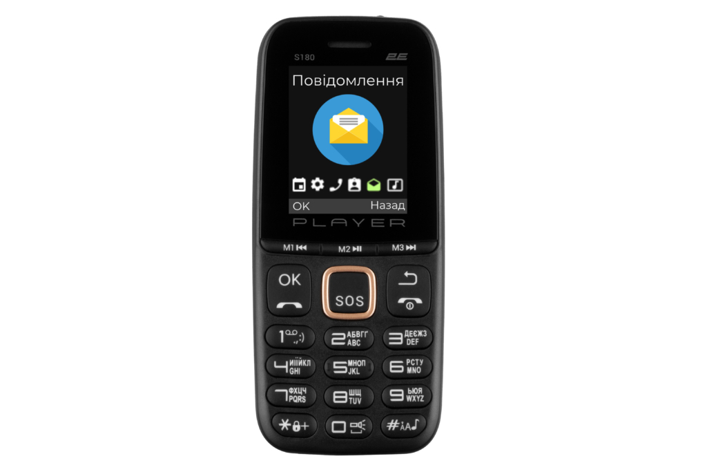 2E Мобільний телефон S180 2021 Dual SIM без ЗП Black&Gold