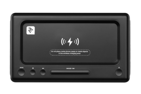Акустическая док-станция 2E SmartClock Wireless Charging, Black