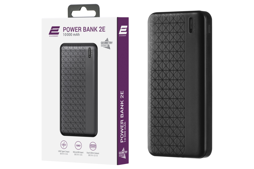 Power bank 2Е Geometry 10000 mAh Black