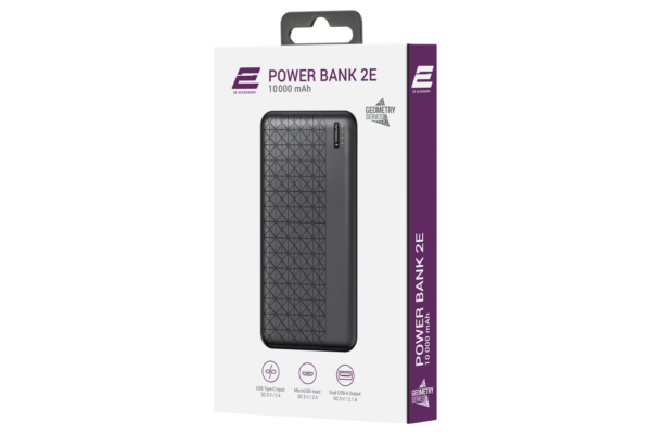 Power bank 2Е Geometry 10000 мАч Black
